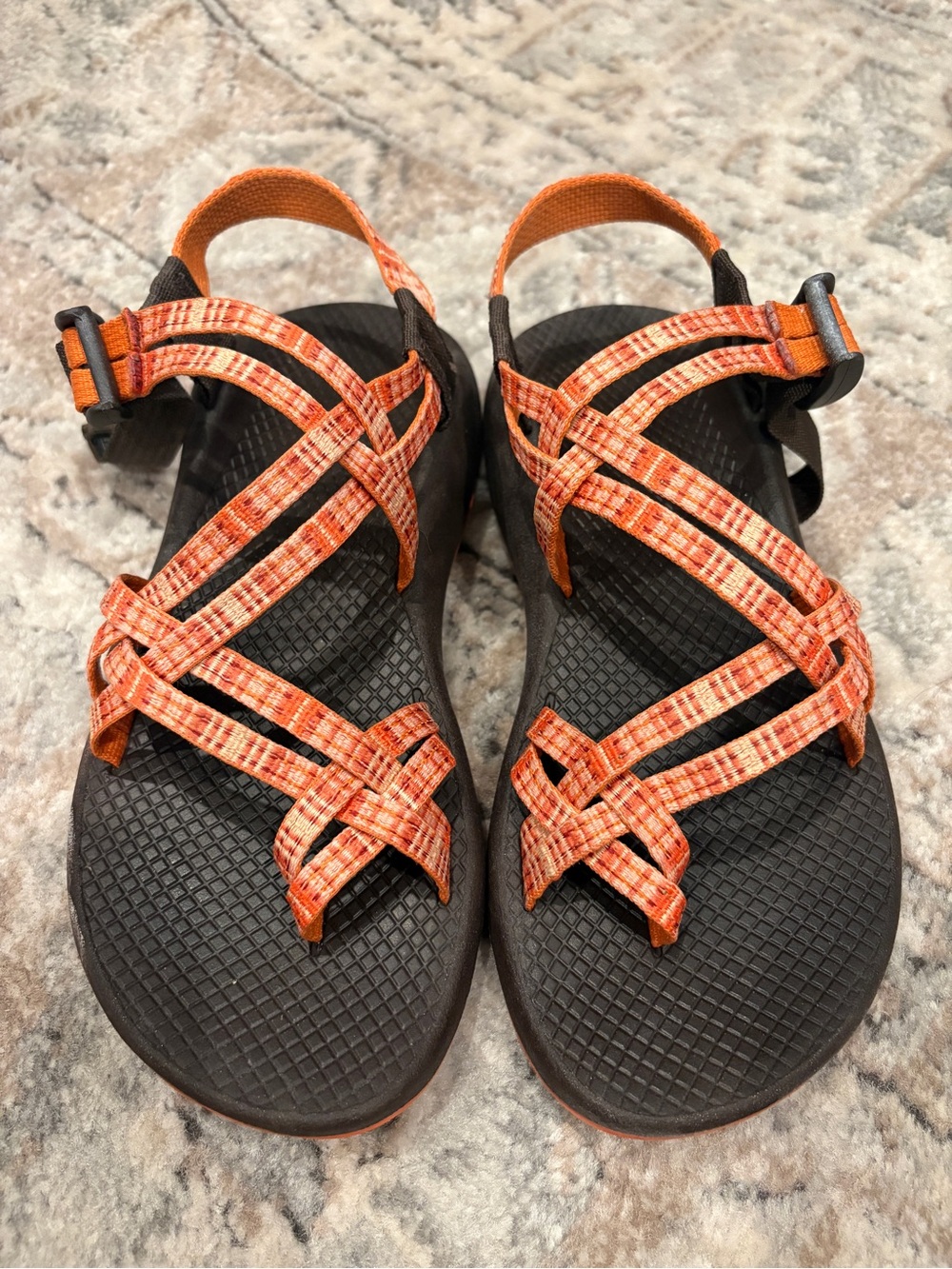 Chaco Orange Dual Adjustable Straps Classic Outdoor Athletic Sandal - Womens 7M
